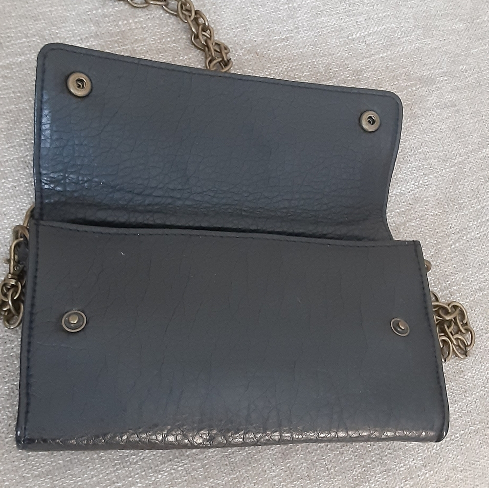 Vans Black pebbled Leather Crossbody Wallet, Clutch - Picture 3 of 10